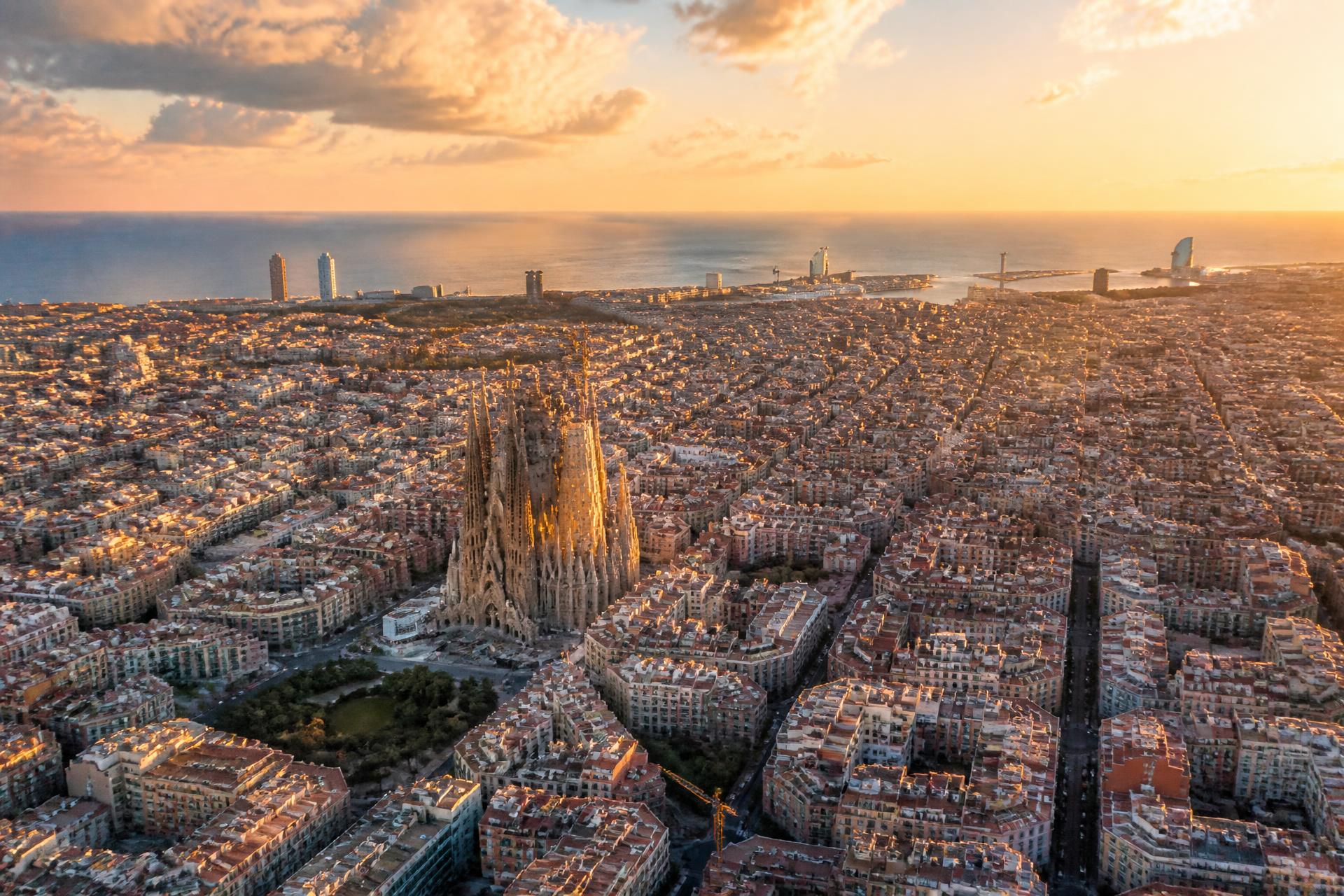 Barcelona at golden hour